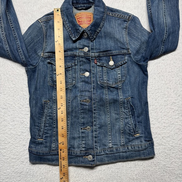 Levi Denim Jean Jacket Blue Women's Size Small - Picture 8 of 13
